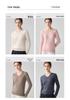 Damen Schlank geschnittener V-Ausschnitt Kaschmirpullover - Herbst/Winter Zopfmuster Langarm Einfarbige Basis Schicht