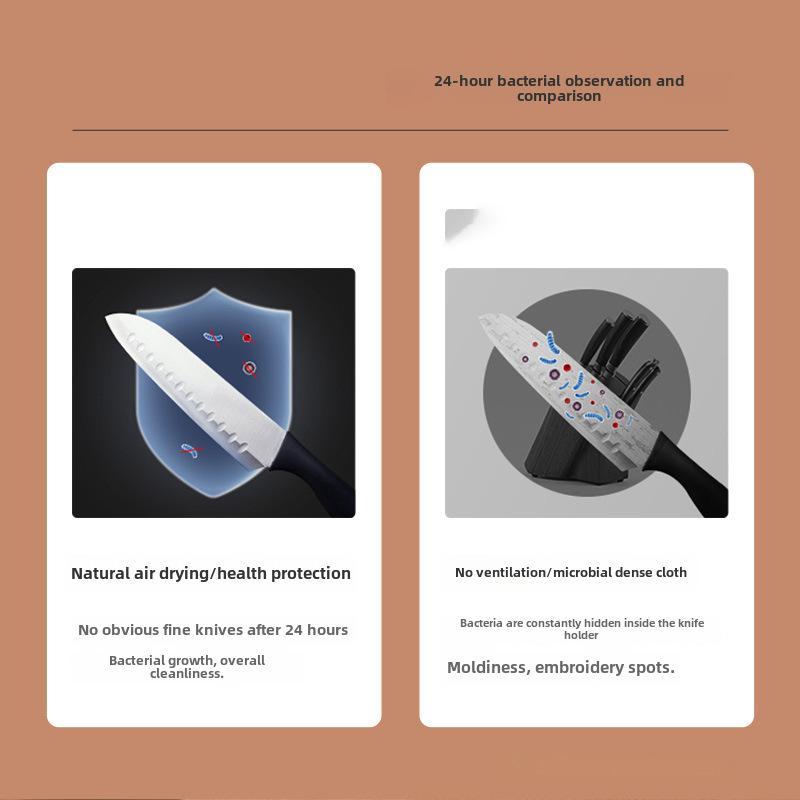 Transparent Ebony Kitchen Knife Holder Rack