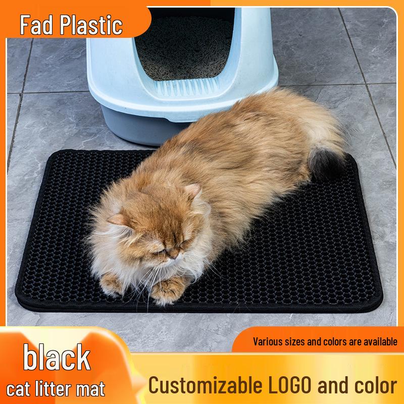 

Коврик для кошачьего туалета из ЭВА «Черный кот»: Нескользящий коврик против брызг для домашних животных 40*50cm