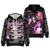 Children's Fashion Casual Long Sleeve Hooded Witch  Group Print Sweatshirt