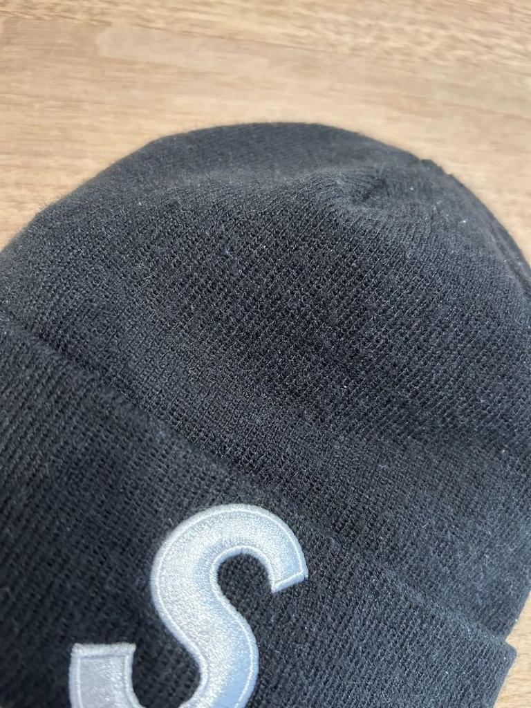 [USED] Supreme S Logo Knit Hat in Black