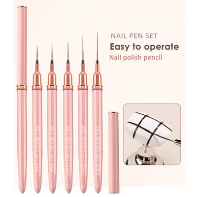 Nail Art Drawing Pen Comfortable Grip Nail Design Fine Tip Nail Art Liner Brush Pen Nail Salon Supply