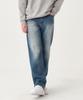 Akeusi Daily Semi-Long Wide Denim Pants (Blue Wash)