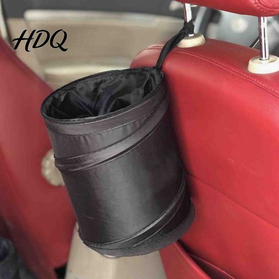 Foldable Garbage Bag Collapsible Car Trash Can Interior Waste Container Waterproof Oxford Multipurpose Snack Organizer Cloth Bin with Lid