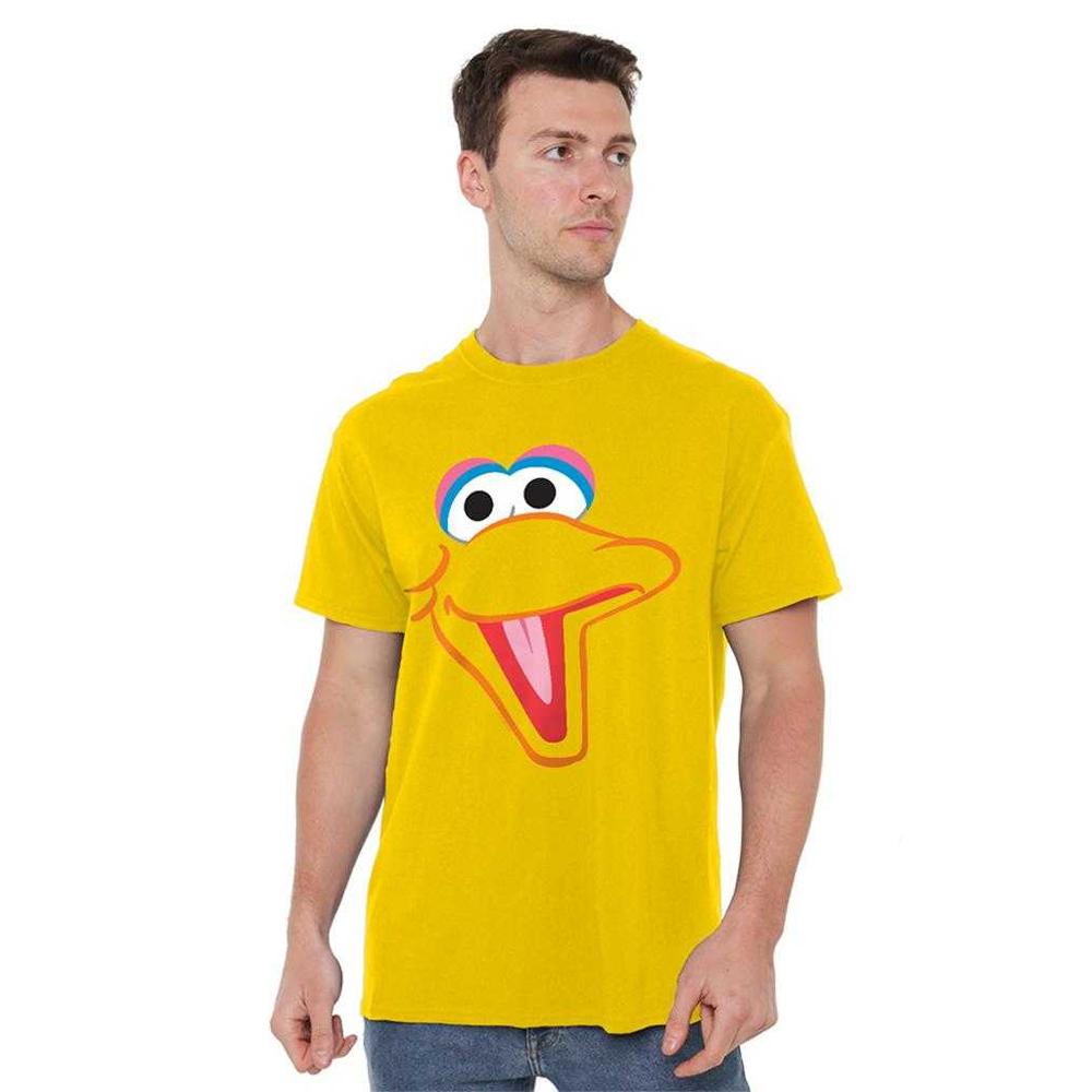 Sesame Street Unisex Adult Big Bird Head T-Shirt