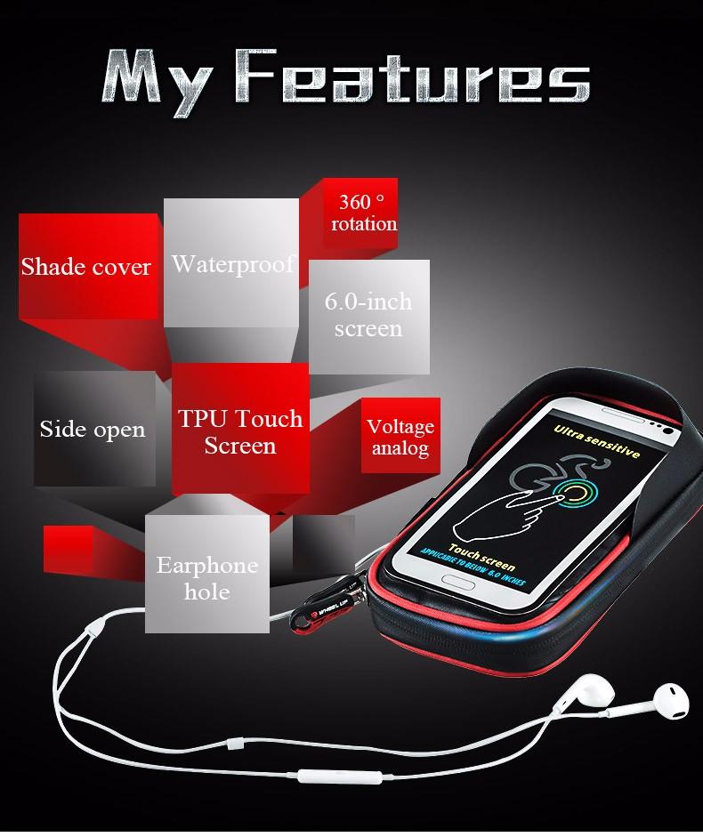 

Bracket waterproof bag-B17 red line black shell