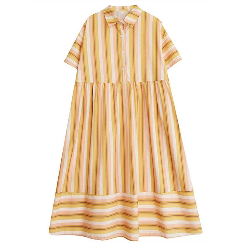 

XITAO полосатое платье модное женское повседневное свободное платье с богиней WLD11315 One Size