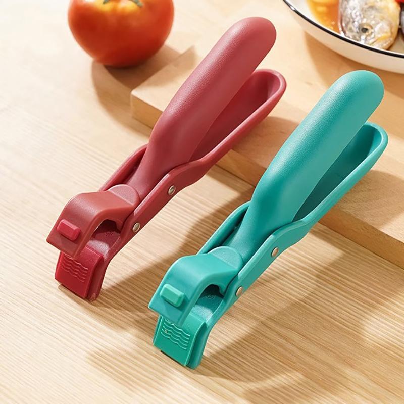 Bowl Spoon Dish Clamp Pot Pan Gripper Clip  Dish Plate Bowl Clip Tongs Anti-Scald Non-Slip Handle Kitchen Gadgets