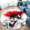 Cristiano Ronaldo Round Area Rug,Carpet Rug for Living Room Bedroom Sofa Playroom Decor,Non-slip Floor Mat