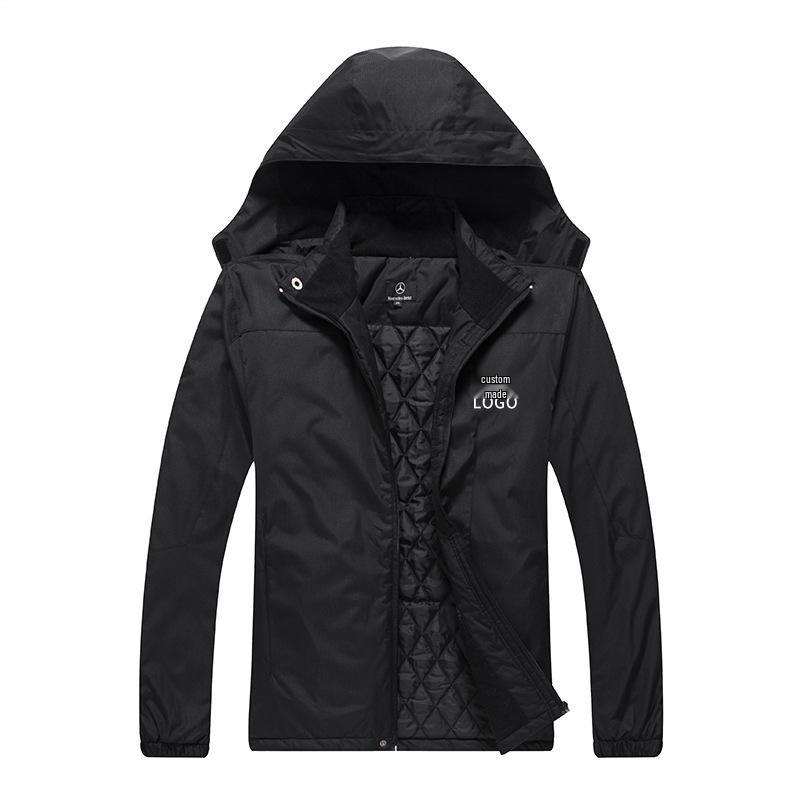 

Спортивная ветровка с капюшоном и хлопковой подкладкой с логотипом Extra Large чёрный