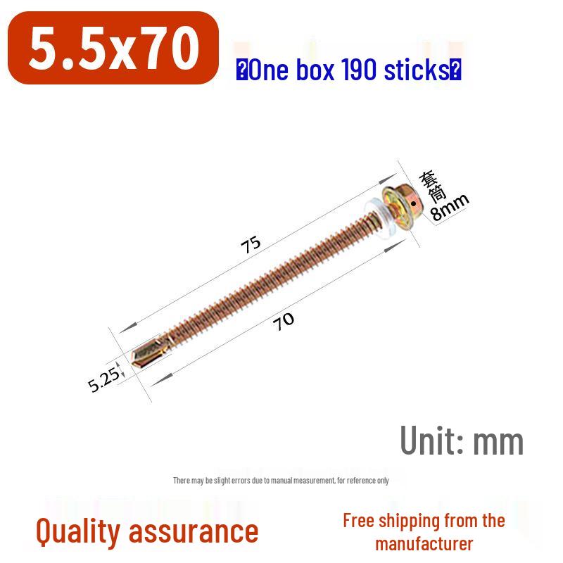 Sechskant-Selbstbohrschraube für Farbstahl und Dachziegel aus Harz mit verlängerter Bohrspitze