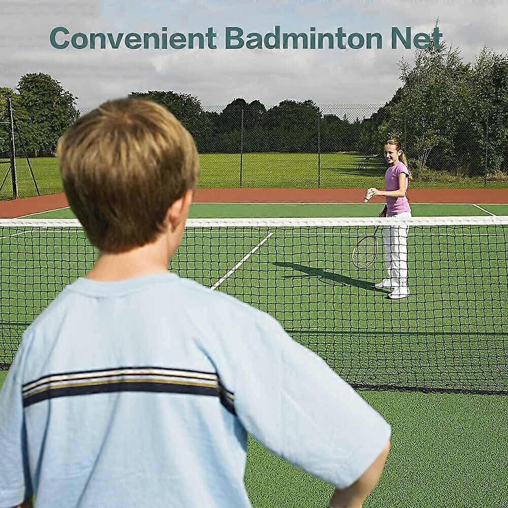 Dww-6.1X0.76m Green Portable Badminton Net, Adjustable Foldable Tennis Volleyball Net, Knotless Net for Garden Beach Outdoor Sports
