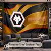 Wolverhampton Wanderers Fußball Personalisierte Wandteppich Unterstützung Benutzerdefinierter Name, Wandkunst Heimdekoration