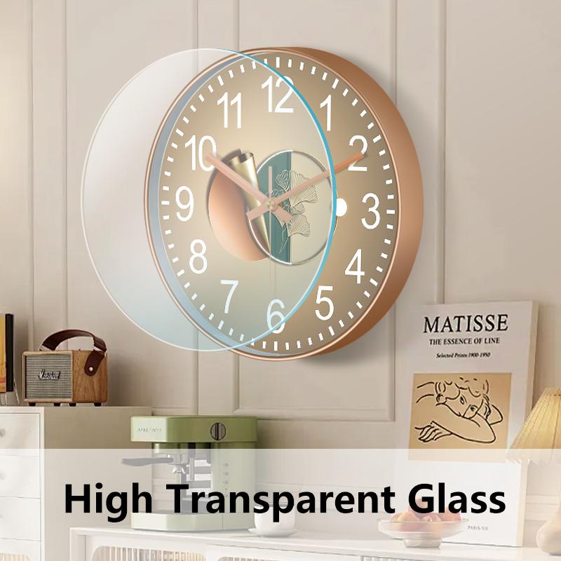 Light Luxury Art Wall Clock Circular Quartz Clock For Bedroom Living Room Study Fashionable Simple Modern Decoration