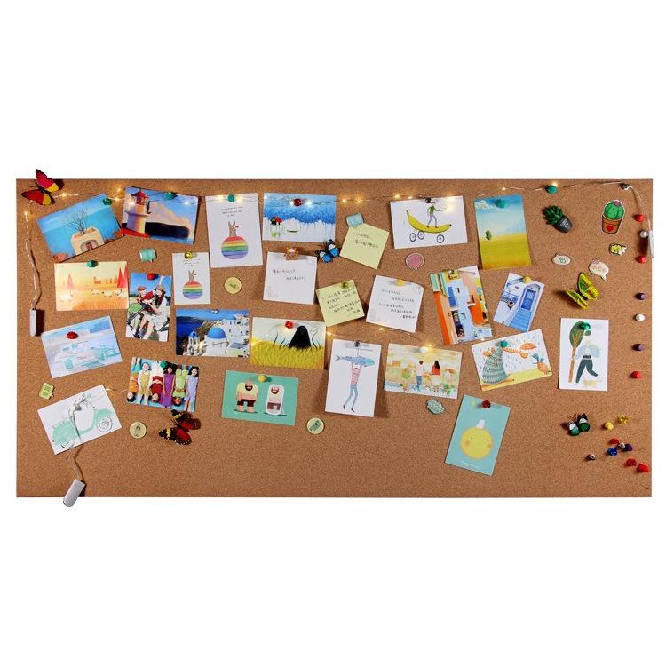 Self-Adhesive Magnetic Cork Wall Board for Photos and Messages