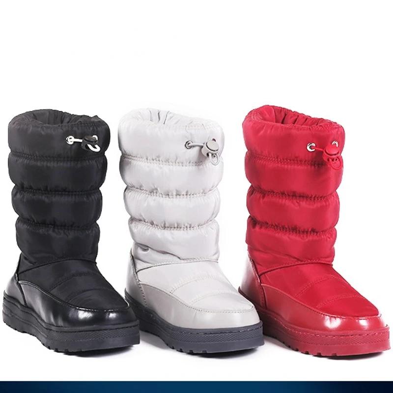 Fashion Snow Boots Women Winter Shoes Comfort Plus Velvet Warm Waterproof Winter Boot Female Casual Flats Platform Cotton Shoes Footwear