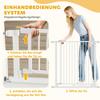 Stair Safety Gate, Barrier Gate Without Drilling, with Automatic Closing, for Kids, Kitchen, Stairs, 76-80 X 76 Cm, White