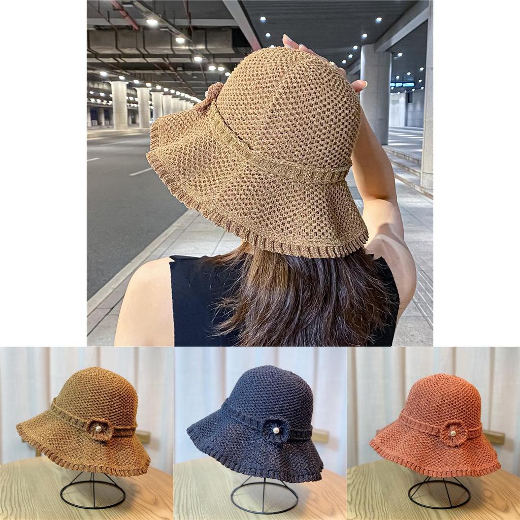 European And American Style Women's Sun Hat With Large Brim Adjustable Size Fashionable Fisherman Hat