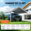Carport Replacement Canopy Cover 12 x 20 ft, Garage Top Tent Shelter Tarp Heavy-Duty Waterproof & UV Protected, Easy Installation with Ball