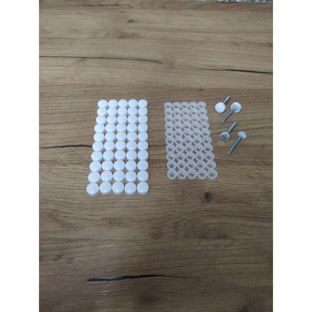 Tappo decorativo per viti autofilettanti bianco 10 pezzi