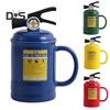 Coffee Cups Ceramic Tea Cup Flame Extinguisher Shaped Mug with Lid Spoon 400ml Hot Cold Drinks Milk Juice Beverage Mug Office Home Travel Gifts