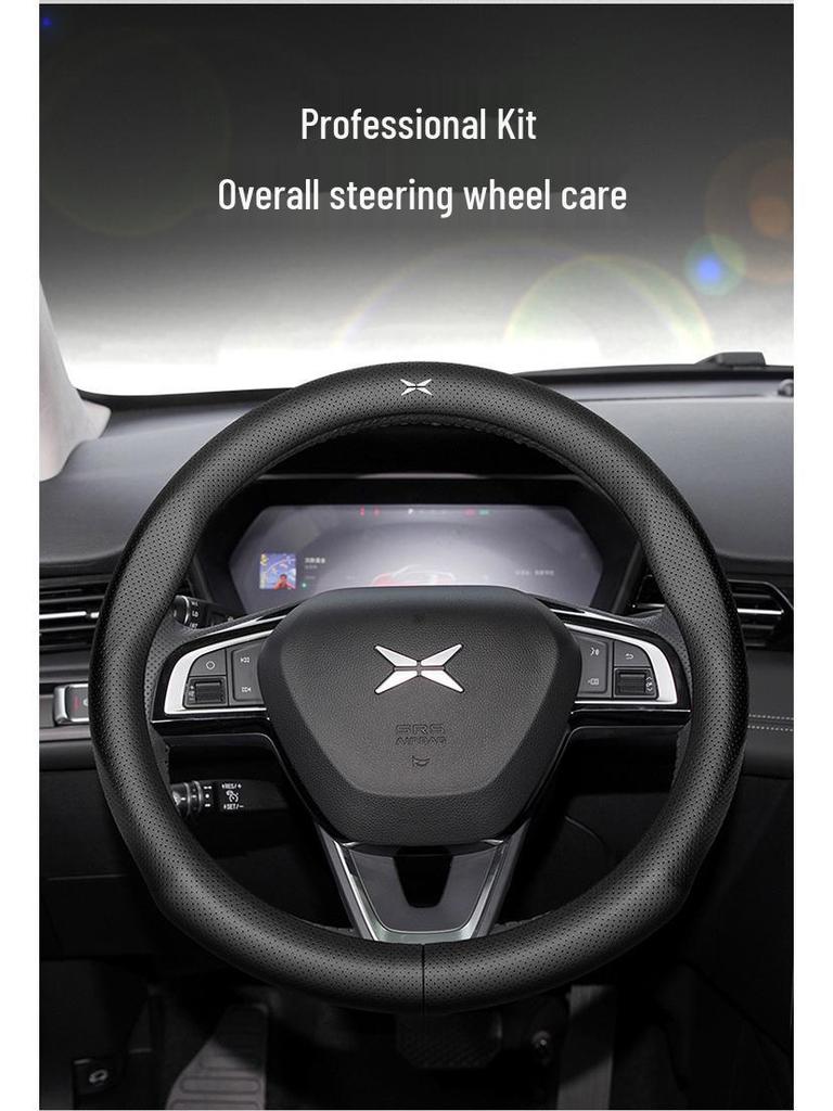 XPeng P7/P5/G3i/G9F Echte Lederlenkradabdeckung: Schweißabweisend, Ultraleicht, Ganzjahres