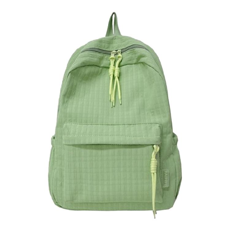 Students School Backpack Solid Color Backpack Travel Rucksack Bag Large Capacity Daypacks Girls Travel Backpack зелёный