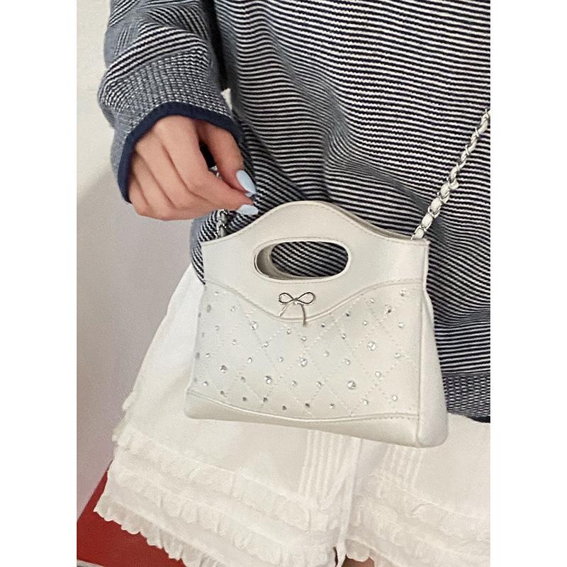 French Niche Texture Handbag Small Bag Women's 2025 New Diamond Lattice Small Square Bag Fashion Chain Crossbody Bag