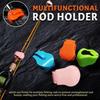 Fishing Rod Holder Fixer Clip Straps Fishing Pole Holder Compact Design Fishing Rod Fixer Wall Mounted Fishing Rod Holder