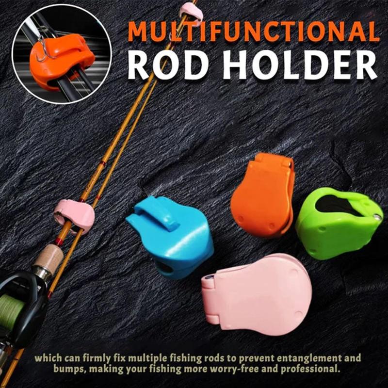 Fishing Rod Holder Fixer Clip Straps Fishing Pole Holder Compact Design Fishing Rod Fixer Wall Mounted Fishing Rod Holder