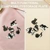 5-teiliges Set schwarze Katzen-Emaille-Broschen Kreative Rucksack-Modepins