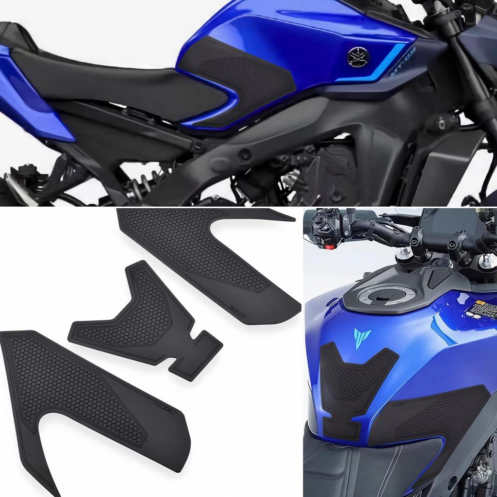 Tank Pad for Yamaha MT09 MT-09 MT-09SP (2024 and Newer) Motorcycle Gas Tank Protector, Non-Slip, Anti-Scratch, Durable Honeycomb Design