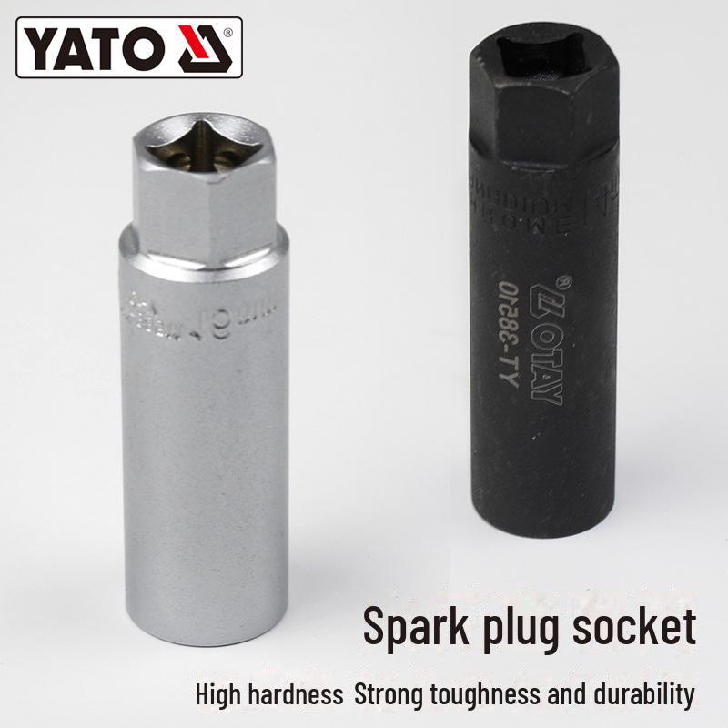Yiertuo Magnetic 12-Point Thin-Walled Chrome-Molybdenum Steel Spark Plug Socket 3/8" Wrench