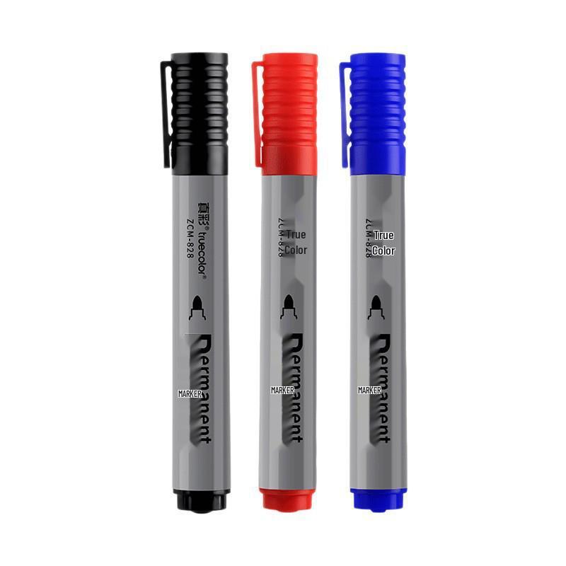 True Color Black Quick-Dry Oil-Based Marker Pen, Thick Tip, Durable Design