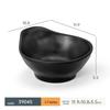 Black Melamine Dipping & Snack Dish with 2-3 Compartments
