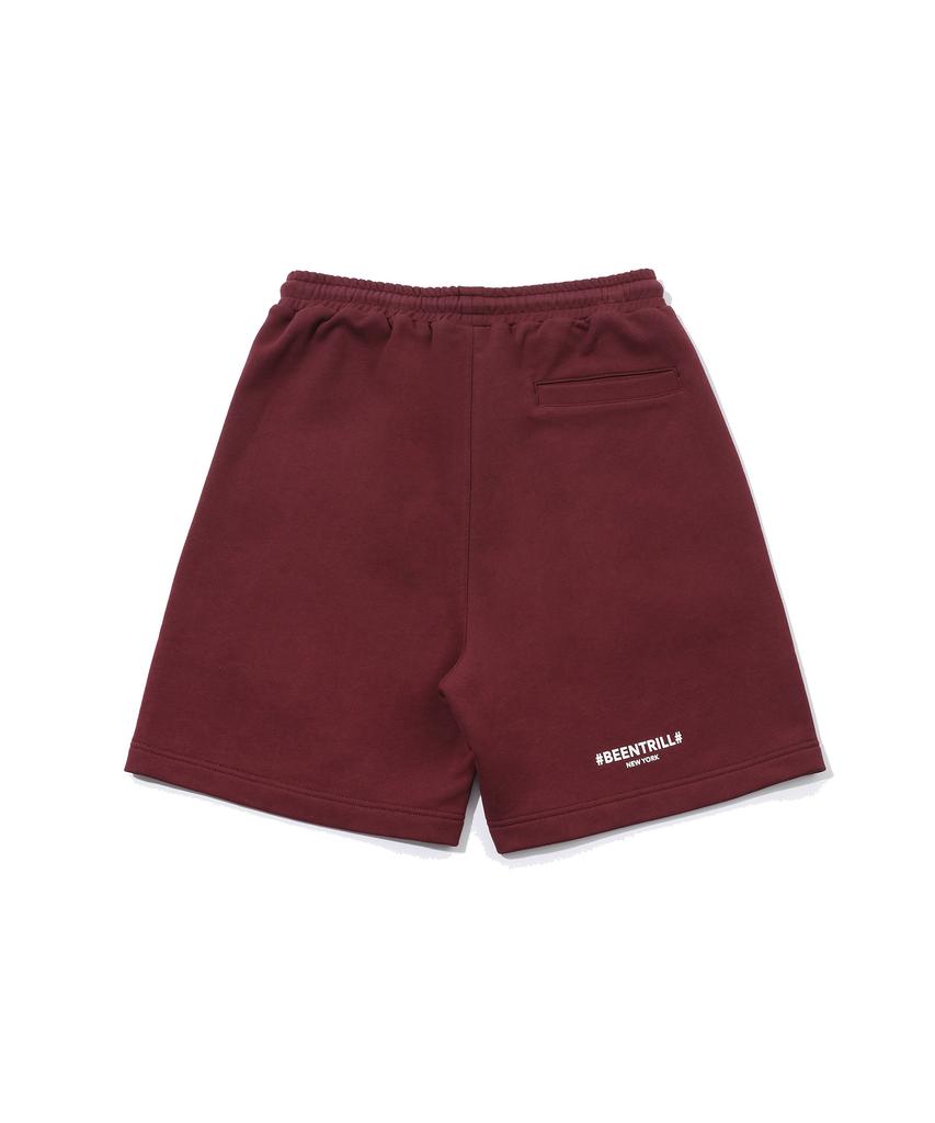 BEENTRILL NEWYORK Classic Hashtag Comfort Fit Shorts (Berry)