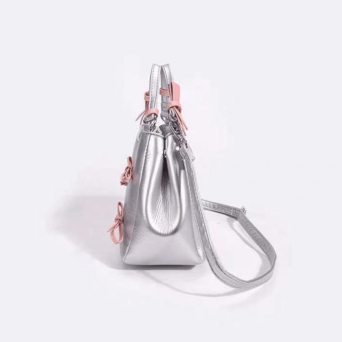 Ballet Butterfly Portable Shoulder Crossbody Spring And Summer Bucket Vegetable Basket Bag Bow Niche Design High