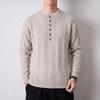 Gestrickter Pullover mit Revers, leicht weit, Halbzip-Jacke, Freizeitpullover, Lange Ärmel