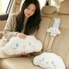 Hello Kitty Car Seat Set Plush Pillow Blanket Seatbelt Shoulder Strap For Kids