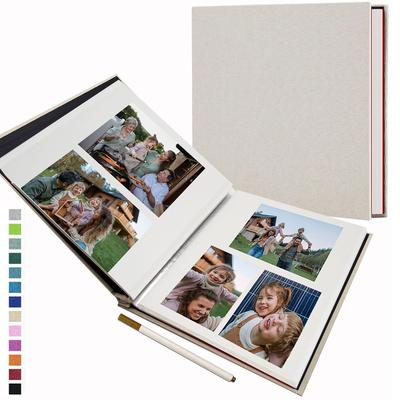 1 pièce Album Photo en Lin Scrapbook Auto-adhésif pour Photos 2x3 4x6 5x7 8x10 Livre Photo DIY Cadeaux d'Anniversaire pour Femmes Maman