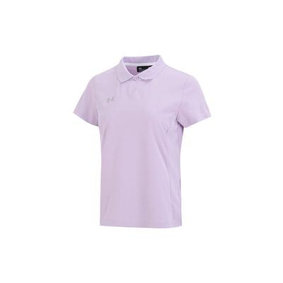 Logo Print Sportlich Lässig Kurzarm Poloshirt Damen Poloshirts Lila 23500510-562