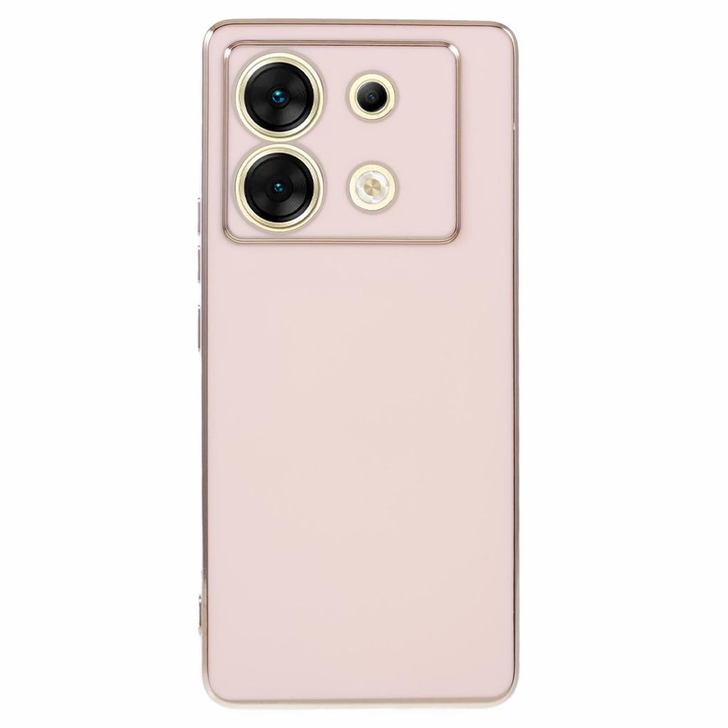 For Infinix Zero 30 5G Case Glossy TPU Phone Cover Electroplate Golden Edging