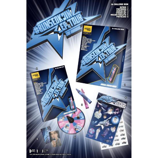 Select POB SET Ver BTS Jin RUNSEOKJIN EP TOUR in GOYANG The Original CHALLENGE BOOK