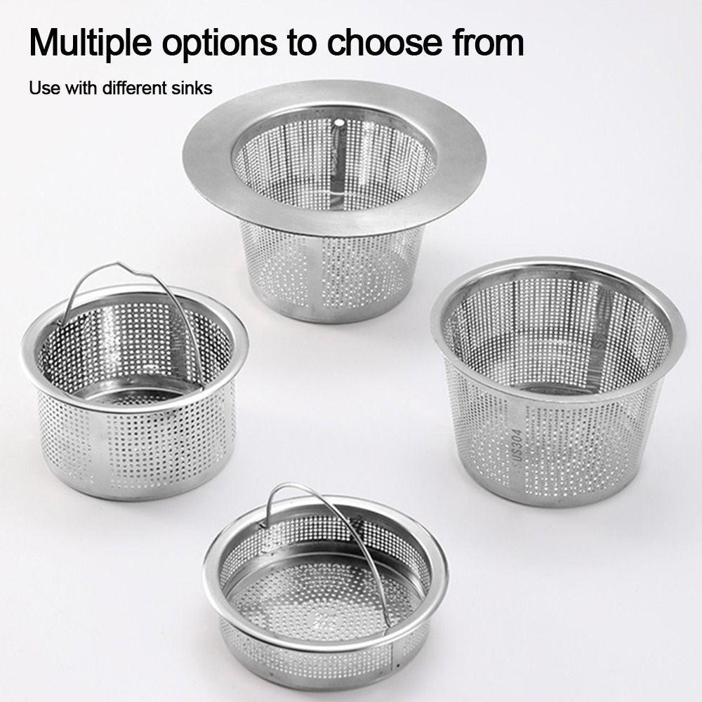 Round Shape Sink Strainer Stainless Steel Floor Waste Filter Net  Kitchen Bathroom Accessories