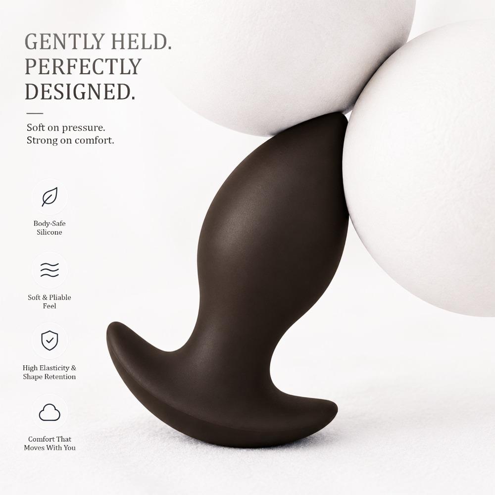 Liquid Silicone Anal Plug for Men Women - Soft Butt Plug for Anal Stretching, Body-Safe Adult Sex Toy for Solo & Couples