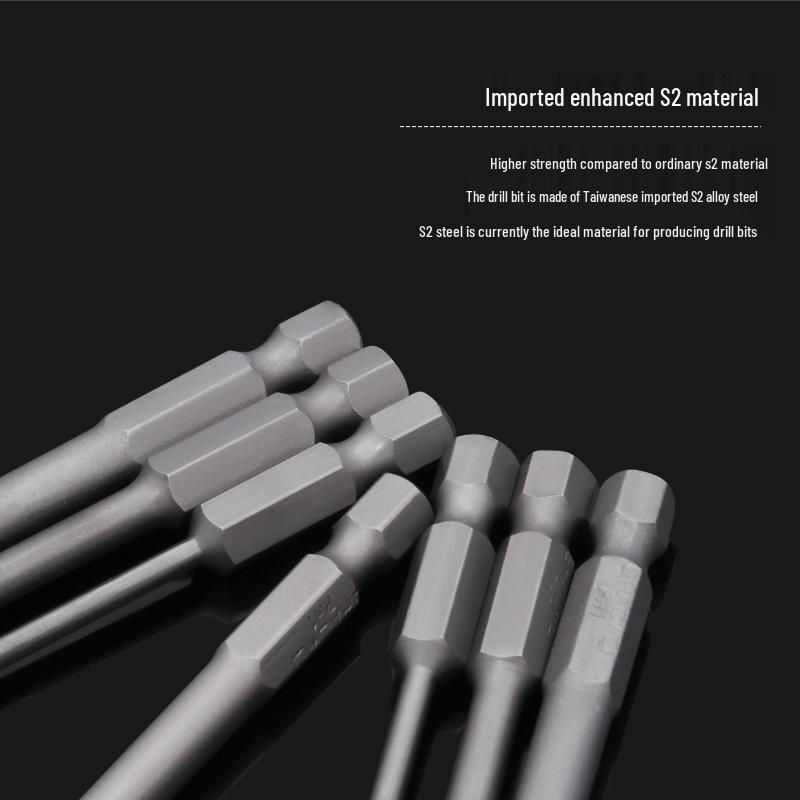 Magnetic Phillips Electric Screwdriver Bit Set (3/4/5/6mm) - S2 Steel Extension