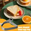 Heart Shaped Pancake Ring Foldable Handle Poached Griddle Pan Stainless Steel Waffle Maker Non-Stick Fried Egg Ring for Kitchen