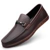 Men's Cross-Border Cowhide Leather Slip-On Loafers: Summer Casual Driving Shoes In Large Sizes