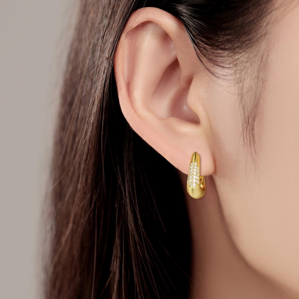 925 Minimalist Temperament Earrings Women Hoop Earring Anniversary Jewelry Trendy Gifts