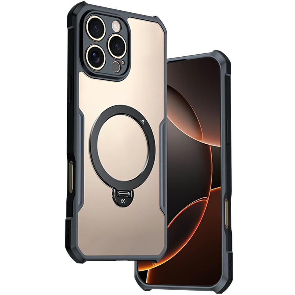 

XUNDD For iPhone 16 Pro Case 360 Degree Magnetic Rotating Kickstand Shockproof Phone Cover A